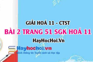 Giải bài 2 trang 51 Hoá 11 SGK Chân trời sáng tạo